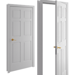 "Gold handled door in Blender 3D for your 3D modeling needs- perfect for Narnia and other fantasy scenes."