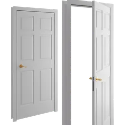 "Gold handled door in Blender 3D for your 3D modeling needs- perfect for Narnia and other fantasy scenes."