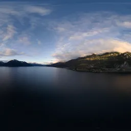 Mountain Landscape Ocean Cloudy Sunset