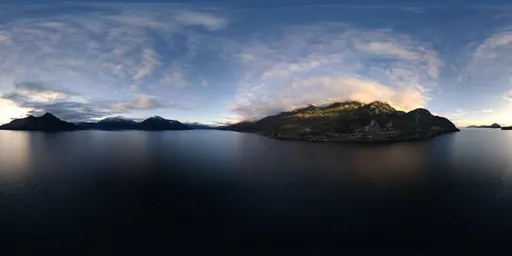 Mountain Landscape Ocean Cloudy Sunset