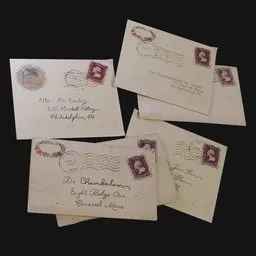 Early 1900s Office Mail Envelope Stack