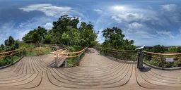 Wooden road during daytime