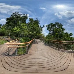 Wooden road during daytime