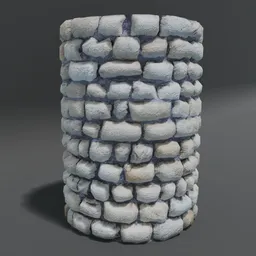 Stone Cylinder Post Pillar Limestone