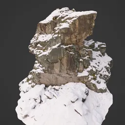 Winter Snow Rock Photoscan