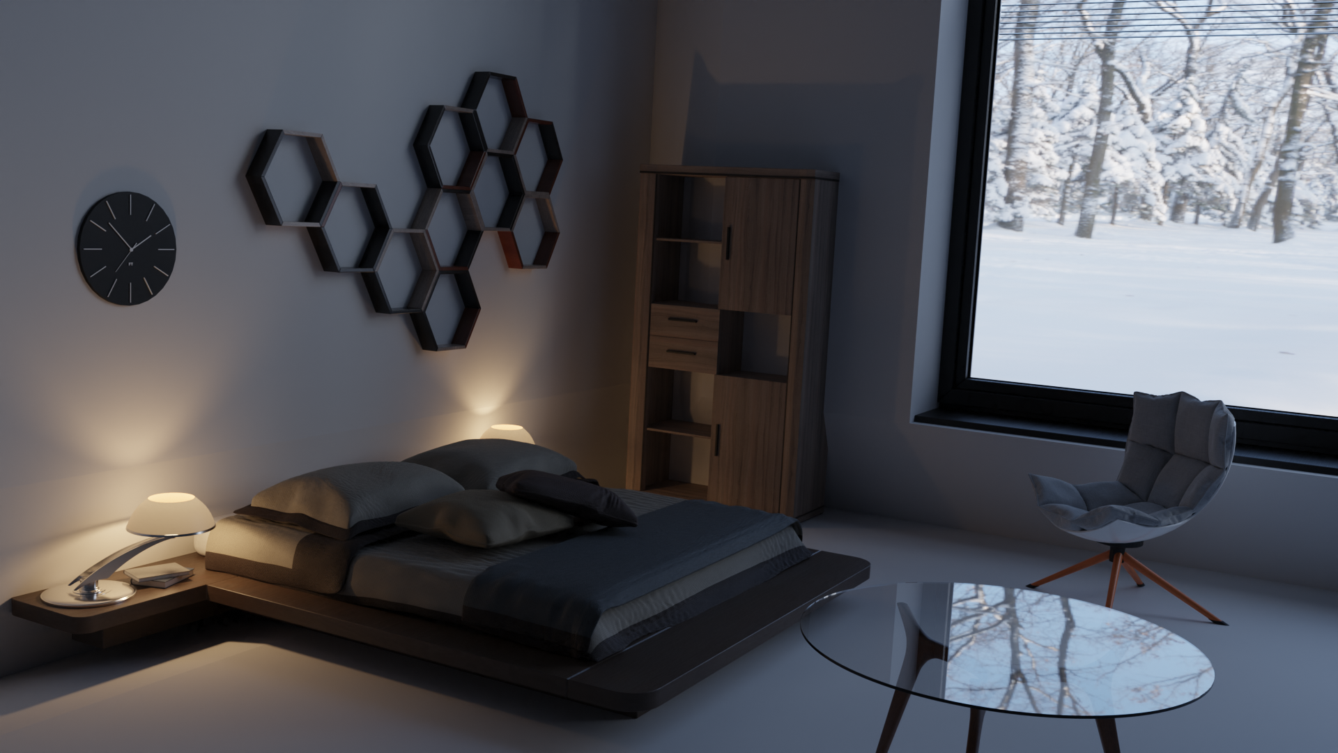 Winter Cozy Mood | 3D Renders | BlenderKit