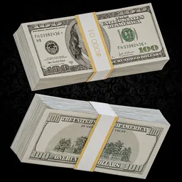 Stack of 100 Dollar Bills