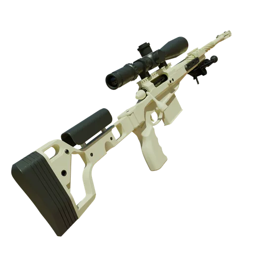 Highly detailed C14 Timberwolf sniper rifle 3D model for Blender, military precision firearm replica.