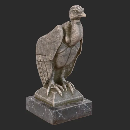Vulture stone statue