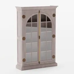 Manor Arched Door Display Cabinet Empty