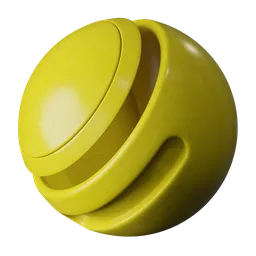Yellow painted metal