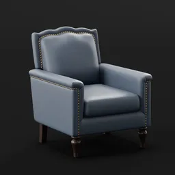 Royal Navy Blue Armchair