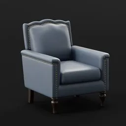 Royal Navy Blue Armchair