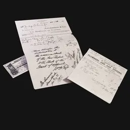 19th-Century Paper Clutter Documents