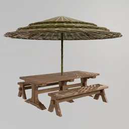 Rustic wooden table