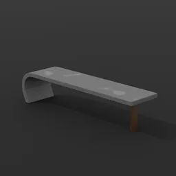 Low Poly Concrete Bench