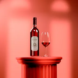 Elegant Wine Bottle Visualization