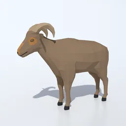 Low Poly Nilgiri Tahr