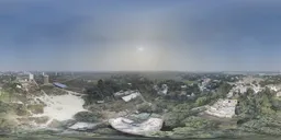 Sunset Over Rural and Urban Expansion