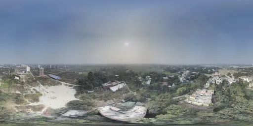 Sunset Over Rural and Urban Expansion