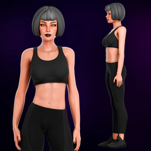 Stylized Female Character - Rigged
