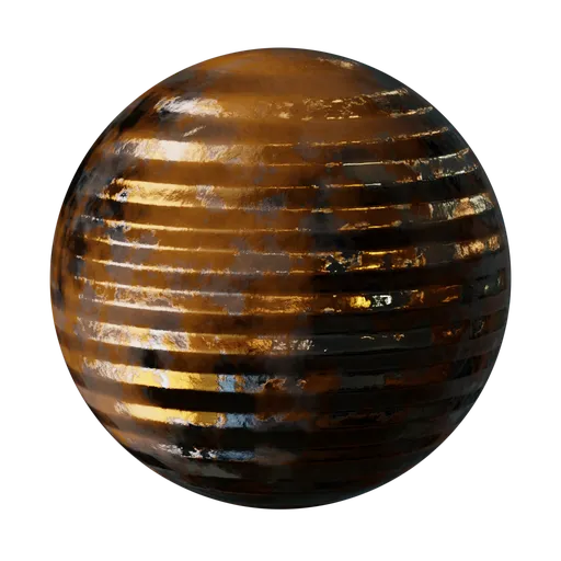 Ribbed Rusty Metal