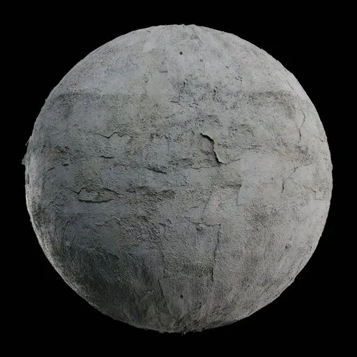 8K seamless PBR texture of a peeling concrete wall for realistic 3D renderings, suitable for Blender and other 3D applications.