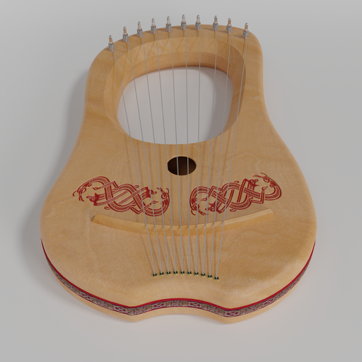 Lyra (harp) | FREE Musical Instruments models | BlenderKit