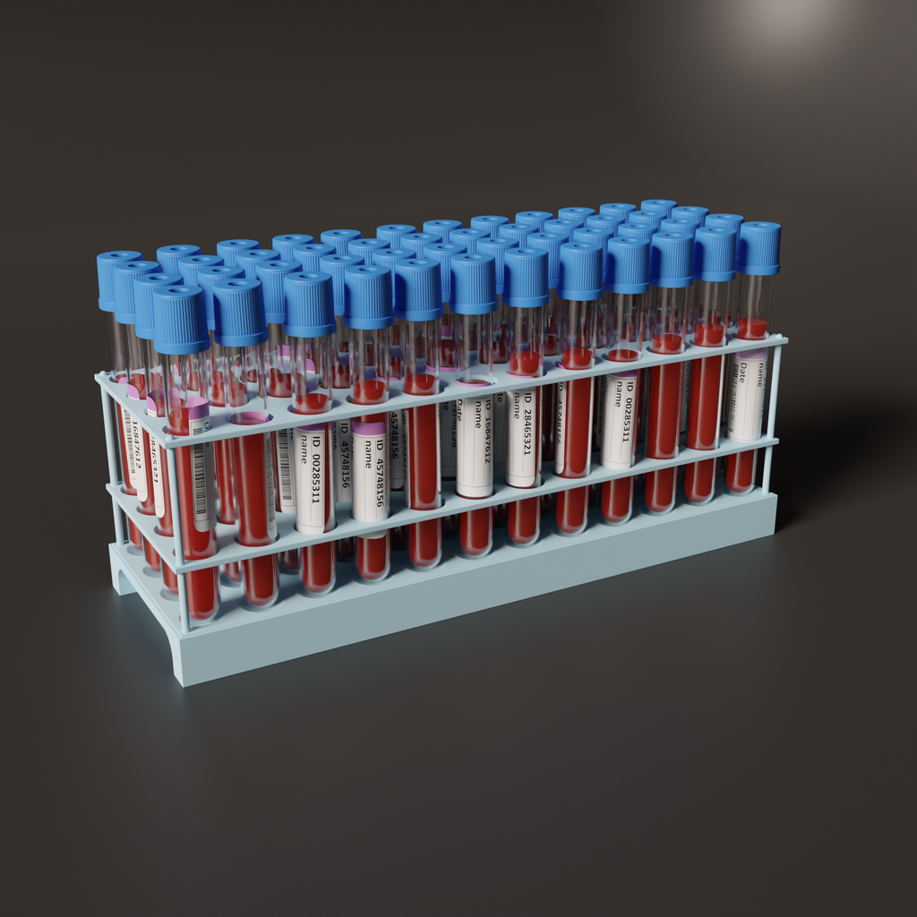 BlenderKit Download the FREE Blood sample tubes model