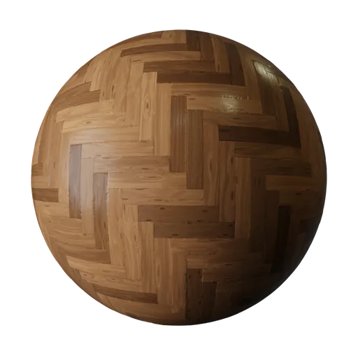 Dark Brown Herringbone Floor