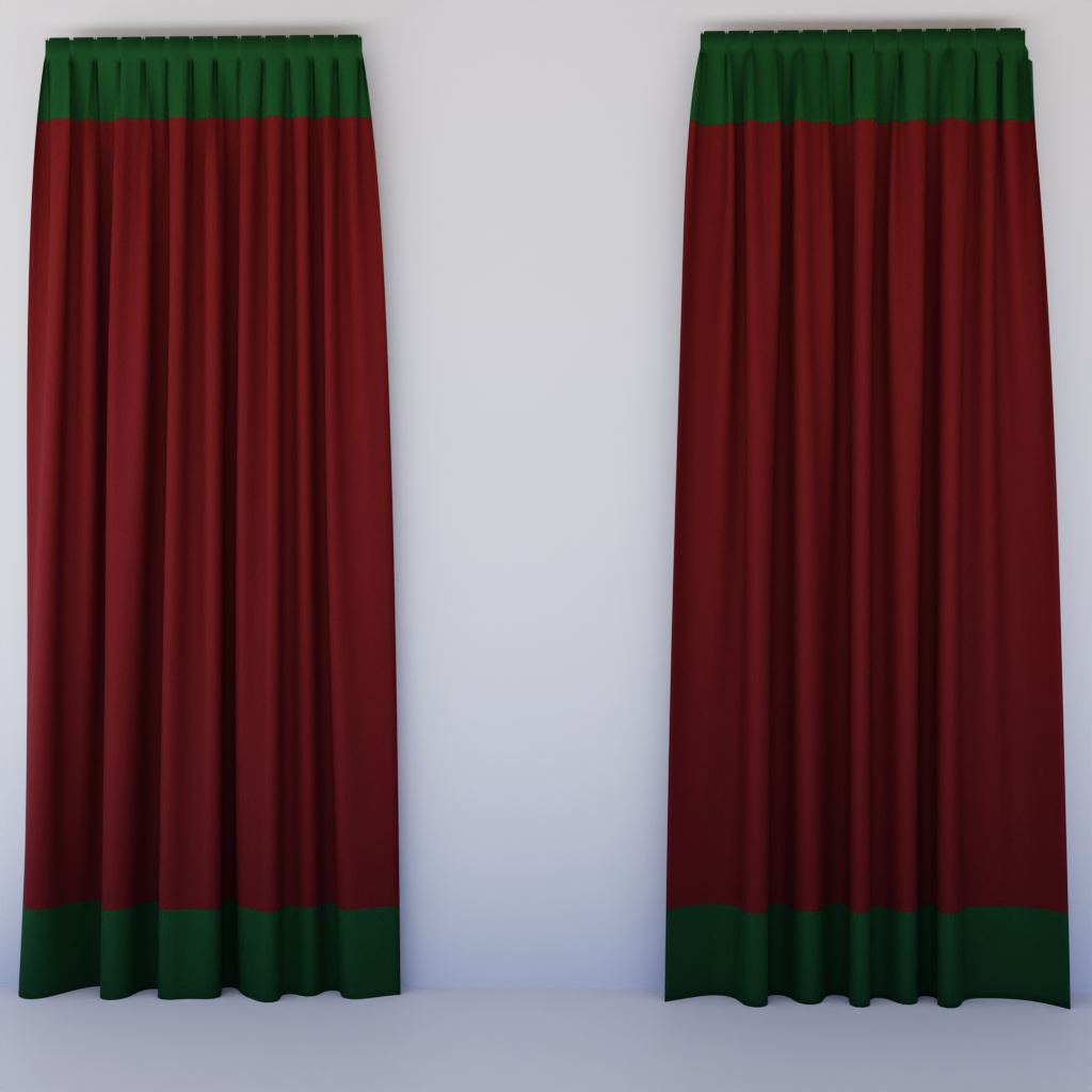 Designer Curtain #4 | FREE Curtains Models | BlenderKit