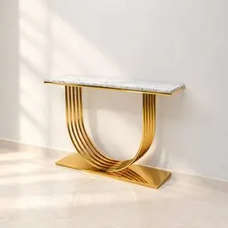 Luxury Gold Arch Console Table