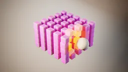 Colorful Cubes and Sphere Abstract Loop