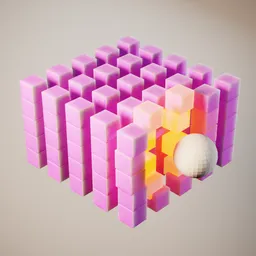 Colorful Cubes and Sphere Abstract Loop