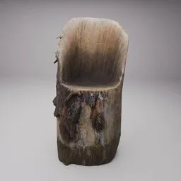 Chair from tree stump