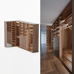 Corner Walk-In Wardrobe