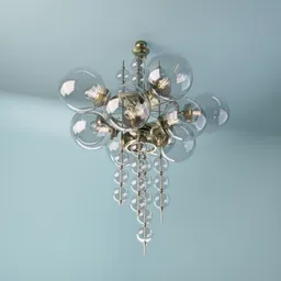 Antique Glass Orb Chandelier