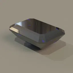 Detailed 3D render of a geometric sapphire gemstone, ideal for Blender 3D artists and designers.