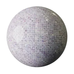 Purple Stone  Mosaic Tile