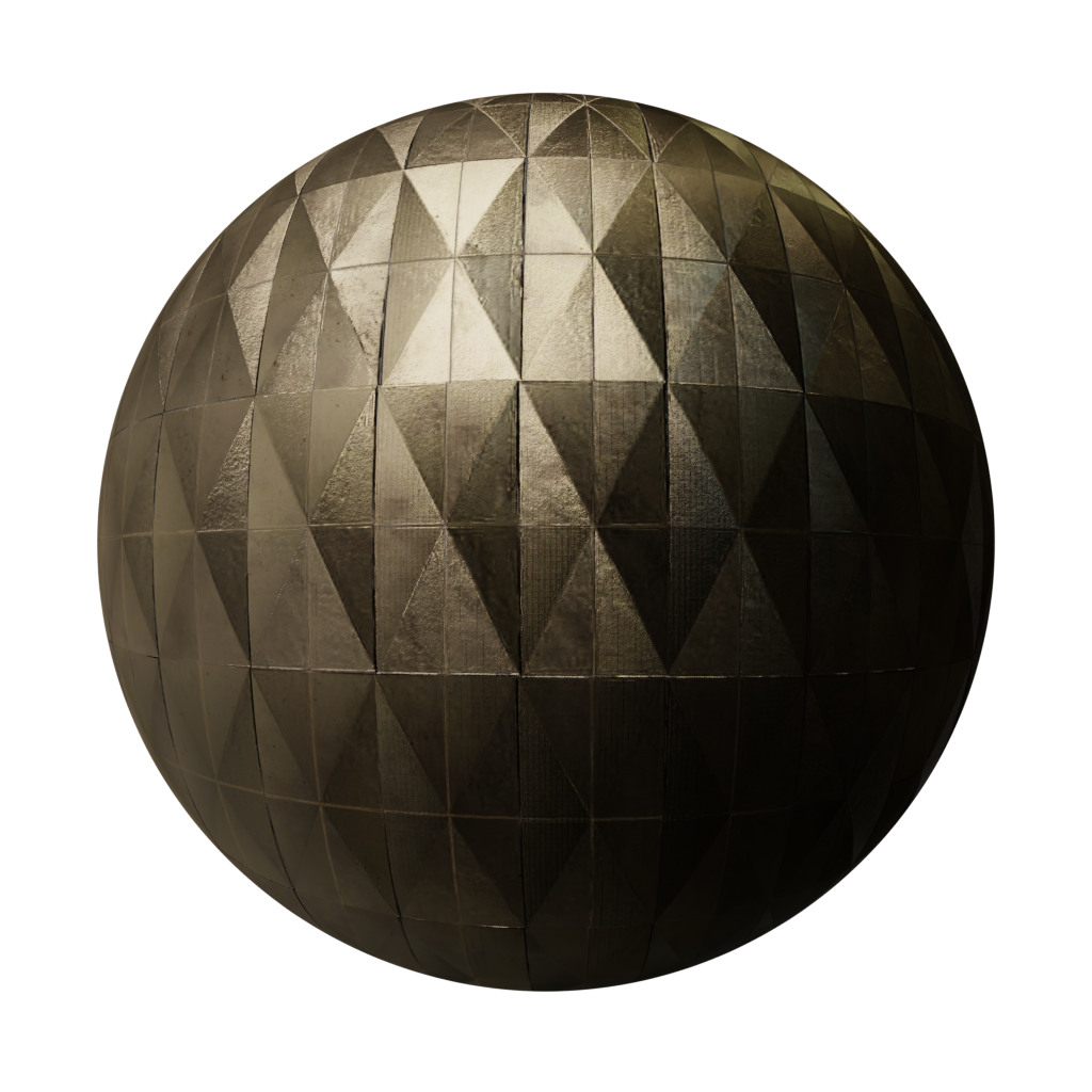 Golden Rectangle pyramid | FREE metal materials | BlenderKit