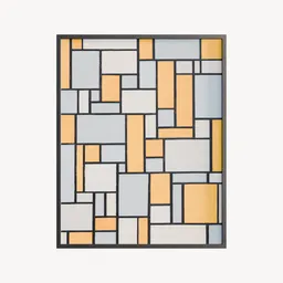 Abstract Painting De Stijl-Inspired