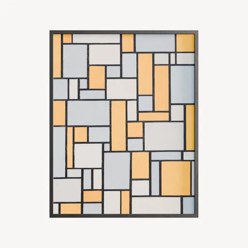 Abstract Painting De Stijl-Inspired