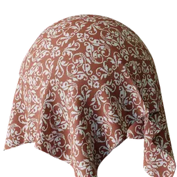 Red patterned fabric