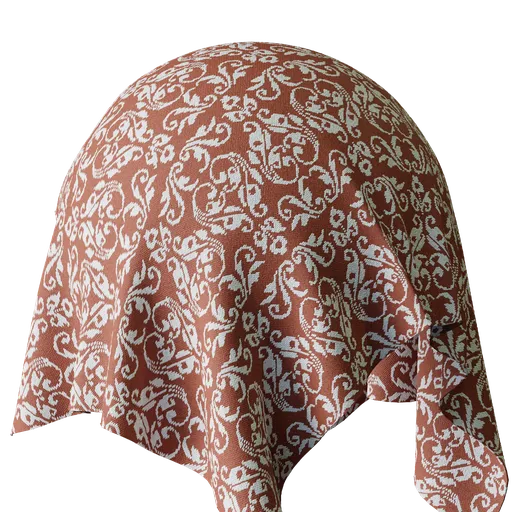 Red patterned fabric