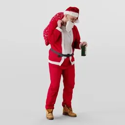 Man in Santa Claus Costume