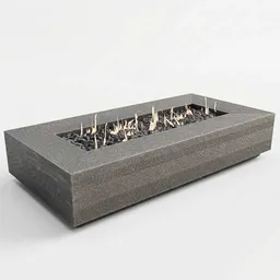 Stone rectangular Fire table