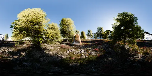 Sunny Garden Trees 16K HDRi