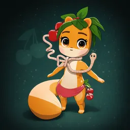 Stylized Cherry Squirrel