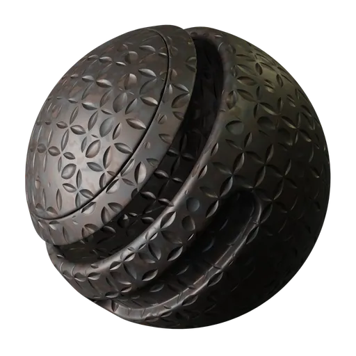 High-resolution PBR industrial ground metal material for Blender 3D texturing and rendering.