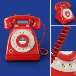 Retro red telephone